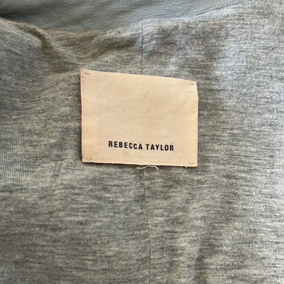 Rebecca Taylor Washed Leather Moto Jacket - Picture 7 of 8